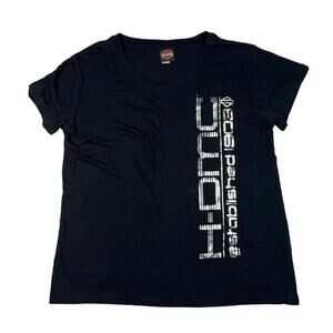 Harley Davidson H-DMC Toledo Logo Baby Tee T-Shirt Biker Black Silver XXXL